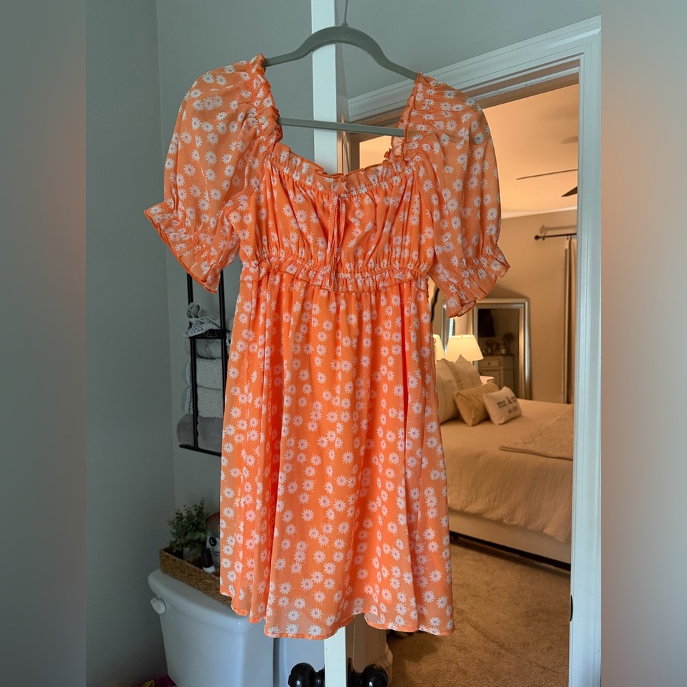Krista Horton x Pink Lily Puff Sleeve Dress